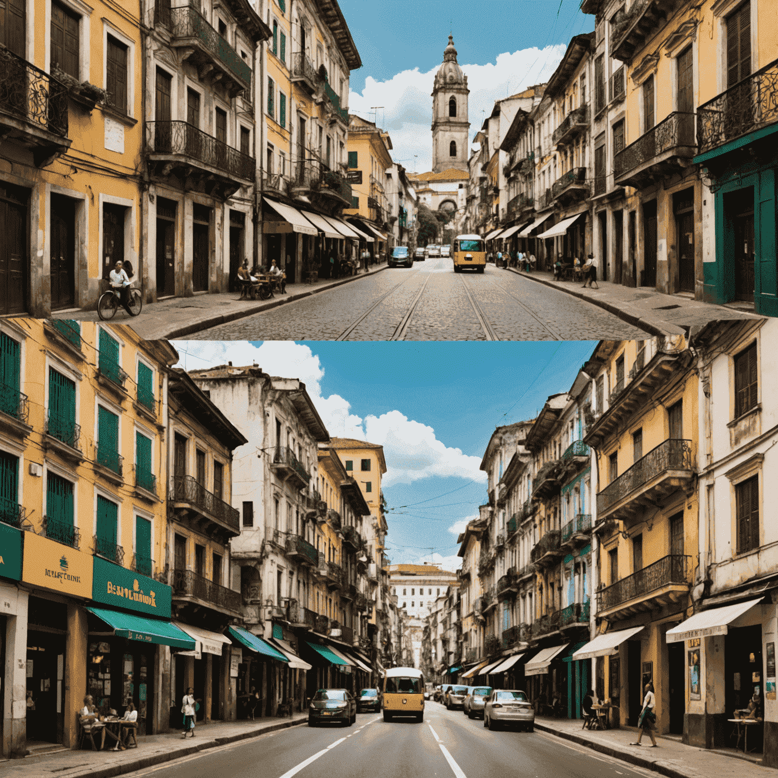 Colagem de imagens mostrando diferentes cidades brasileiras onde Simone Tebet fará o lançamento de seu livro, com destaque para livrarias e centros culturais.