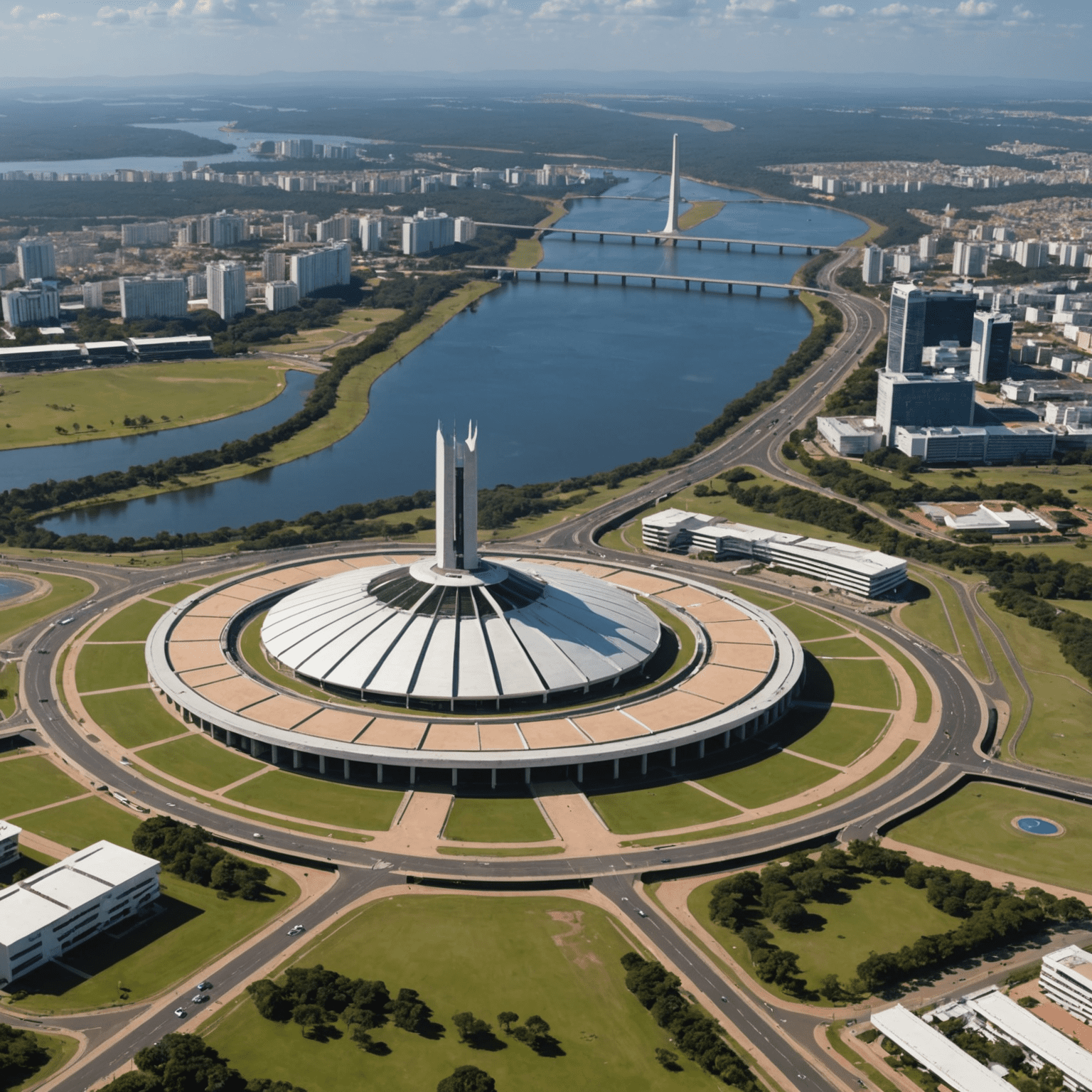 Vista panorâmica de Brasília com destaque para o Congresso Nacional